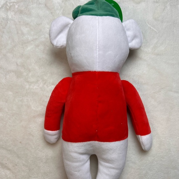 New with tags merry and bright polar bear Christmas themed plush toy 10 inches - Picture 5 of 6